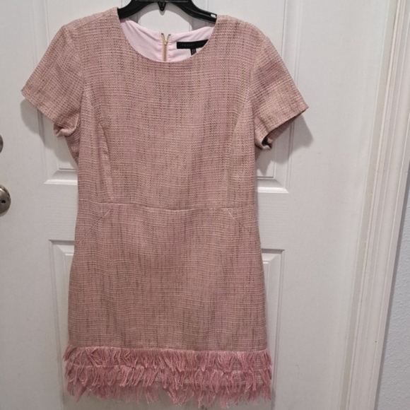 Forest Lily Tweed Dress with Fringe - Picture 2 of 9